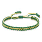 COLORFUL BLING Tibetan Buddhist Bracelets for Women Men Handmade Braided Rope String Lucky Protection Wristbands Prayer Family Couple Jewelry - color: green yellow