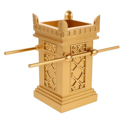 VOSAREA Religious Festival Tabletop Decoration: Golden Miniature Altar - Wealth Blessing Table Centerpiece - Fengshui Housewarming Decor - size: 15.00X12.00X6.40CM