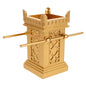 VOSAREA Religious Festival Tabletop Decoration: Golden Miniature Altar - Wealth Blessing Table Centerpiece - Fengshui Housewarming Decor - size: 15.00X12.00X6.40CM