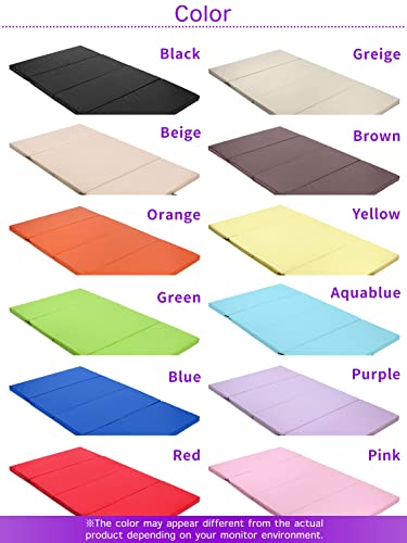 KaRaDaStyle Gymnastics Mat Folding Stretch Mats 71"x39"x2" Exercise Muscle Training Children Play Horizontal Bar Mat Yoga Sports Soundproof Home Use - color: Black/4-fold