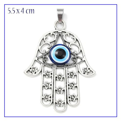 Healing Stress Anxiety Meditation Grounding Energy Gemstone Necklace Series - color: HAMSA Pendant