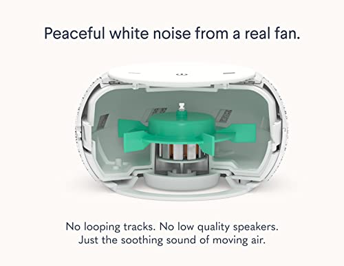 SNOOZ Pro White Noise Sound Machine - Natural Fan Noise, Non-Looping Sound, App Scheduler - Travel Case Included, Sleep Aid for Adults & Baby, 10 Volume Settings, Portable, Gift Registry - Cotton