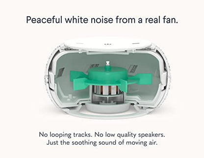 SNOOZ Pro White Noise Sound Machine - Natural Fan Noise, Non-Looping Sound, App Scheduler - Travel Case Included, Sleep Aid for Adults & Baby, 10 Volume Settings, Portable, Gift Registry - Cotton