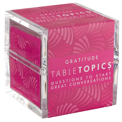 TableTopics Gratitude Conversation Cards for Family & Friends, 135 Heartfelt Questions for Connection at Dinnertime, Game Night, Parties