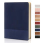 Lined Journal Notebook for Work College Ruled Notebook 5.79" x 8.27" A5 PU Leather Daily Journaling Notebook 216 Pages for Women Men Daily Writing Business School Travel Gift (Dark Blue) - color: 04-Dark Blue-1pack, style: A5 Lined 216pages