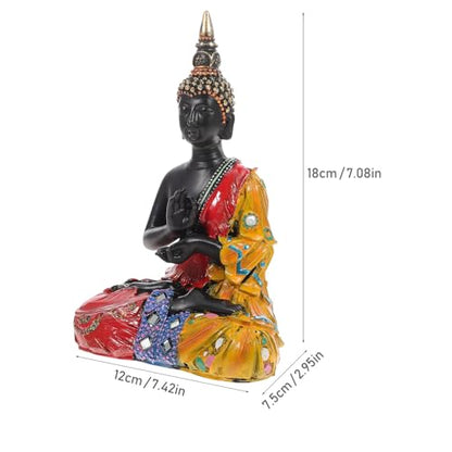 Ipetboom Delicate Buddha Statue Resin Sculpture for Home and Garden Decor Compact Zen Meditation Ornament with Vivid Details Peaceful Inspirational Gift for Family and Friends