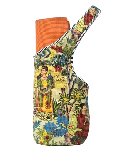 INDIAN CRAFT CASTLE Yoga Mat Bag | Tote Mat Bag | Sling Yoga Tote w/Large Side Pocket & Zipper Pocket | Yoga Mat Carrier Fits Most Size Mats - color: Multicolor
