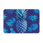 Blue Pineapple Printed Flannel Non - Slip Floor Mat 16x24in - Soft Plush Microfiber Rug for Every Indoor Space - color: Blue Pineapple