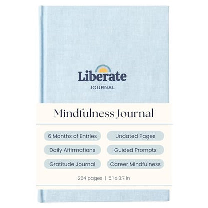 Liberate Mental Fitness Journal – Guided Gratitude Journal for Self-Care & Reflection with Prompts - Undated 6-Month Daily Journal – As Seen on Shark Tank