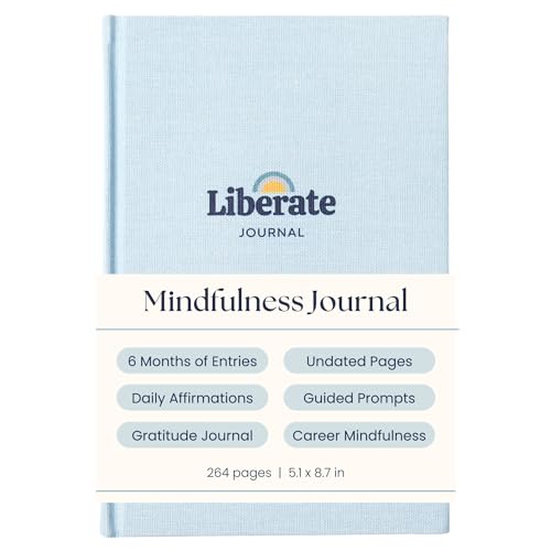Liberate Mental Fitness Journal – Guided Gratitude Journal for Self-Care & Reflection with Prompts - Undated 6-Month Daily Journal – As Seen on Shark Tank