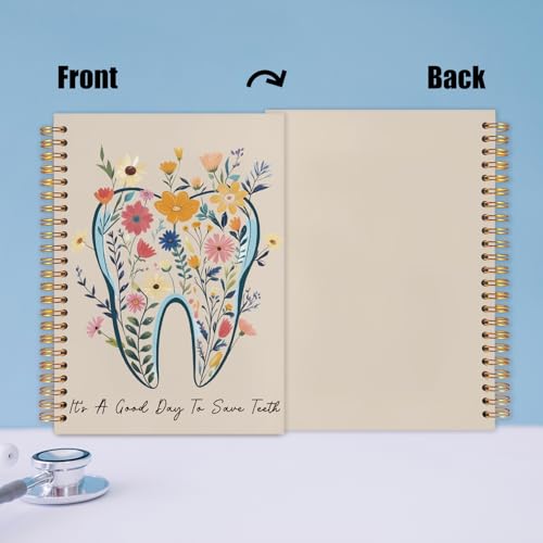 WUCHJ Dentist Gifts Notebook Journal, Dental Assistant Office Gifts for Women,It's a Good Day To Save Tooth Dental Spiral Notebook Journal for Note Taking, Dentist Office Supplies, 5.5x8.3 Inch - color: It's a Good Day To Save Tooth coffee color
