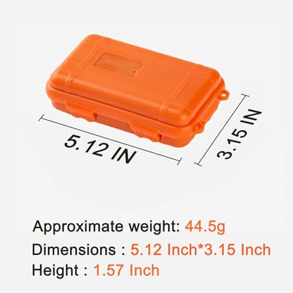 Portable Carrying Case with Plastic Material,Outdoor Survival Shockproof Container Airtight Case for Camping Boating Fishing Tubing Swimming(Orange)