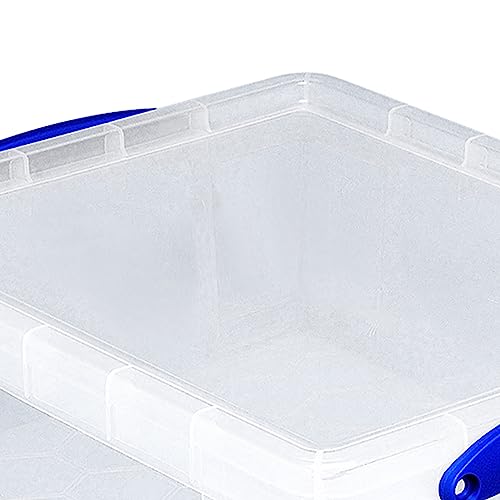 Really Useful Box 2 Pack Storage Bins, Clear Plastic Stackable Organizing Totes, 8.1 Liter - size: 2 Pack
