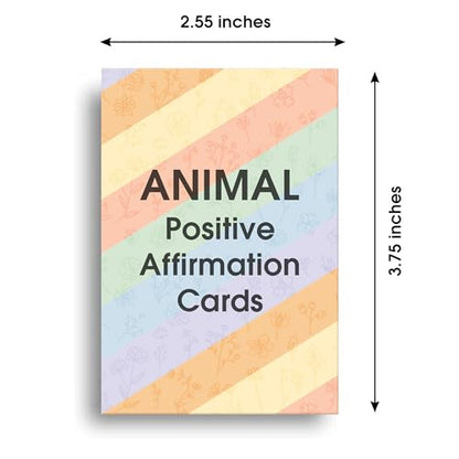 Animals Positive Affirmations Cards & Thought-Provoking - Motivational & Mindful Daily Cards (52 Cards) - Unique Gift for Women and Kids
