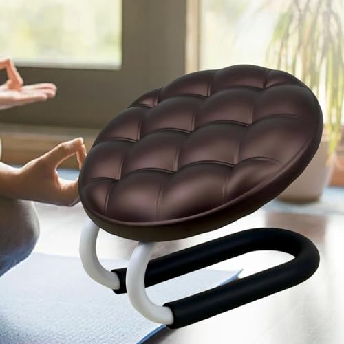 Kneeling Meditation Stool, Prayer Bench Versatile Gift Ergonomic Chair Comfortable Seat for Home Yoga Praying Adults Kneeler - color: Brown