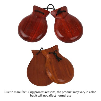 Yibuy 2PCS Mahogany Soundboard Wooden Finger Percussion Instrument for Music Learning