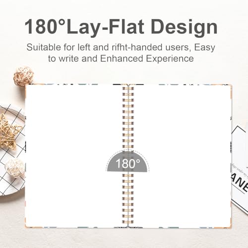 A5 Blank Notebook - 70 Sheets/140 Pages Blank Paper Notebook, 100 GSM Thick White Paper, 5.8" x 8.3" Spiral Blank Journal, Flowers - size: 1-Pack, style: Flowers