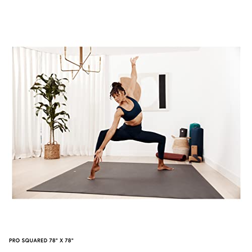 Manduka PRO Yoga Mat - 6mm | Lifetime Durability | Hygienic Construction | Premium Studio Quality | Teacher Approved - color: Black, size: 78" x 78"