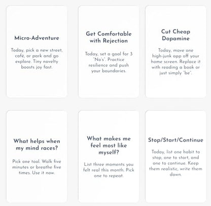 Intention Cards, 80 Daily Prompts for Clarity & Focus (Figuring it Out Edition, 16-30 yrs)
