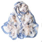 Pokeedioty Scarfs for Women Lightweight Fashion Scarves Elegant Floral Pattern Sheer Scarfs Sunscreen Shawls Wraps - color: P 0142