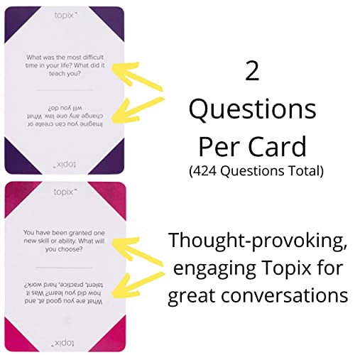 Better Me Empowering Card Deck Bundle - TOPIX Great Conversation Starters + Love Bombs Kindness Cards