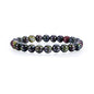 Cherry Tree Collection Gemstone Beaded Stretch Bracelet 8mm Round Beads 7" - color: Dragon Blood Jasper