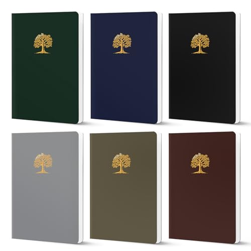 Comix 6 Pack A5 Notebooks, 5.6" x 7.9" Softcover Lined Journals for Men & Women,240 Pages Thick Paper College Ruled Notebooks for Work,School & Business Meetings