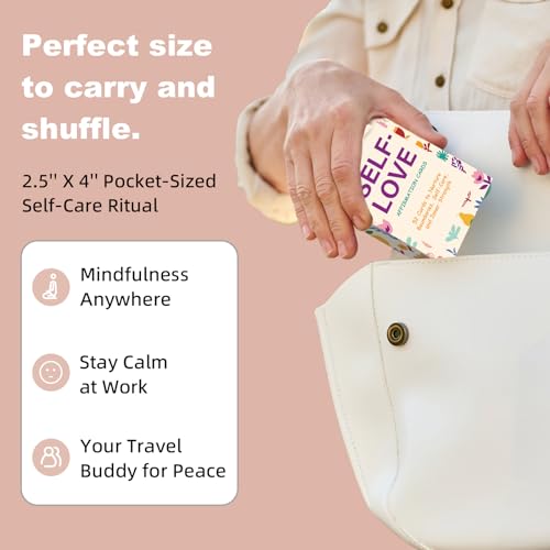 52 Self Love Affirmation Cards with Action Plans. Daily Inspirational Meditation Mindfulness Relaxation Stress, Relief Gifts for Women, Positive Anxiety Relief, Relaxing Spiritual Gifts