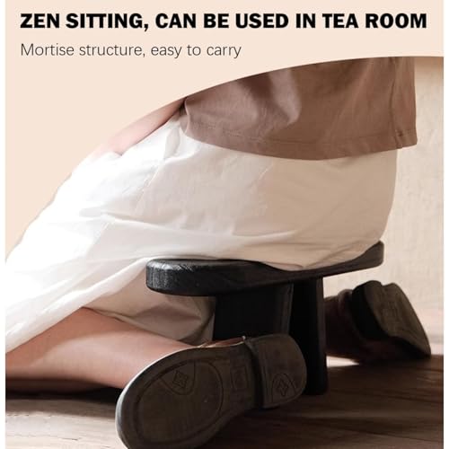 Portable Meditation Stool Solid Wood Kneeling Prayer Good Support Auxiliary Tea Kneeling Stool