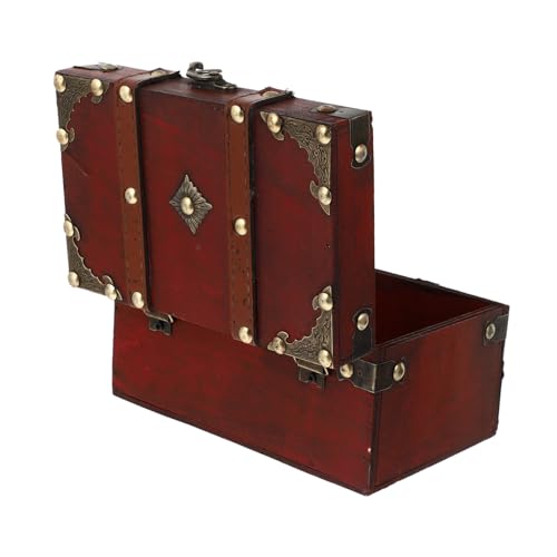 Retro Wooden Square Storage Box Delicate Jewelry Organizer Solid Sundries Storage for Living Room Bedroom Office Chic Design for Small Items