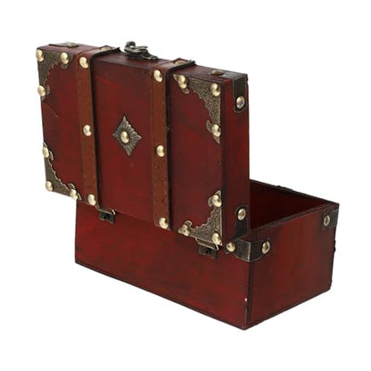 Retro Wooden Square Storage Box Delicate Jewelry Organizer Solid Sundries Storage for Living Room Bedroom Office Chic Design for Small Items