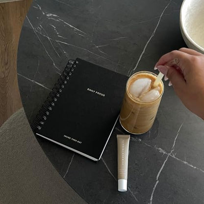 INSIDE THEN OUT Daily Focus Planner - 6 Month Undated Planner for Productivity, Goal Setting, Intention - Monthly, Weekly, Daily Task Pages - Simple & Minimalistic - Motivation Gift for Men and Women