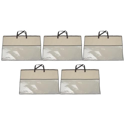 40x55cm Nonwoven Zippered Pillow Storage Bag with Handles Organizers for Bedding Clothes Travel