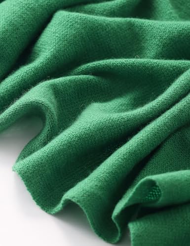 Soft Cashmere Blend Wrap Chic Scarf Stole for Women Wayfarer Travel Extra Large 87"x28" - color: Forest Green