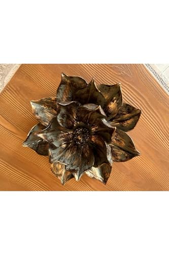 Lotus Flower Tabletop Decor Set 3 Piece Polyester Khaki Green Decorative Accent Accent Piece Classic Style Home Decoration Gift - Khaki, One Size