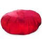 Taraluna - Fair Trade, Organic & Green Gifts Zen Zafu Sitting or Meditation Cushion with Silk Brocade Cover, Red