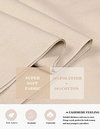 Pashmina Shawl Women Winter Scarf Warm Wedding Wraps Ladies Scarves for Evening Dresses - color: Beige