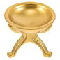 OSALADI Gold Religious Prayer Bowl Altar Offering Bowl Hand-painted Resin Decorative Statue for Meditation and Festive Home Tabletop Sacrificial Supplies