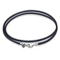 Leather Necklace for Men Women with Solid 925 Sterling Silver Lobster Clasp 3mm Black/Brown/LightBrown/Red Leather Necklace Cord 16/18/20/22/24/26/30 Inches - size: 30, style: Black Leather Cord Necklace 3mm