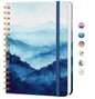 Lined Spiral Journal Notebook, A5 College Ruled Notebook for Journaling, Note-Taking, and Daily Planning, Durable Hardcover with an Elegant Design, Mountain - color: H.Mountain
