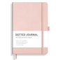 RETTACY Dotted Journal Notebook, 192 Pages, A5 Medium Size (5.7'' x 8.3''), Leather Hardcover, 100 GSM Thick Paper, for Journaling, Planning, Tracking (Rose Gold) - color: Rose Gold, style: Dotted