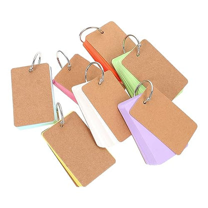 Veemoon 7sets Cute Notepads Blank Flashcards Memo Cards English Vocabulary Cards Japanese Stationery for Study