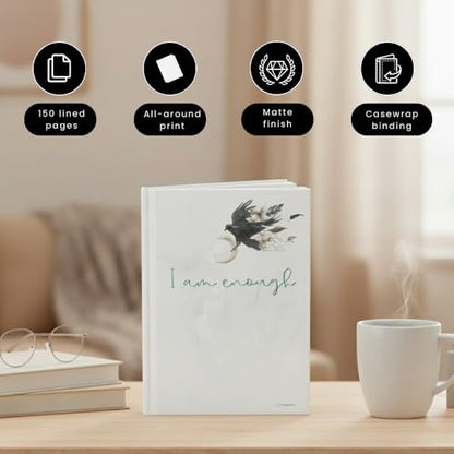 "I Am Enough" Mindfulness & Meditation Journal | Matte Hardcover Daily Journal | Inspirational Self-Care Notebook for Confidence, Healing & Personal Growth | Guided Writing Journal for Women