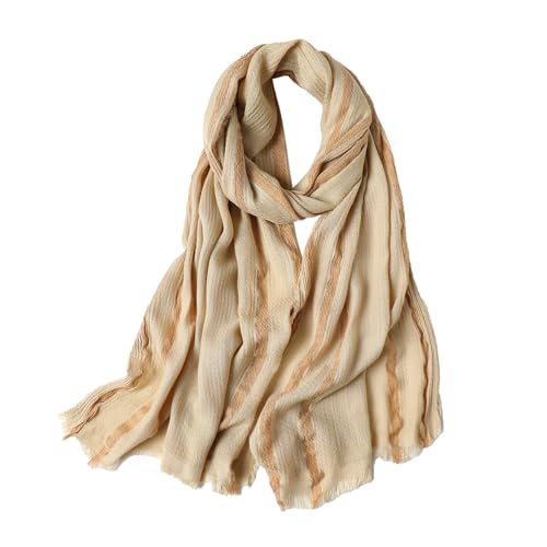 WINCESS.YU Women Gradient Scarf Long Shawls and Wraps Fashion Plain Pashmina Formal Scarf - color: Lx92-beige