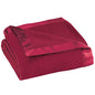 OakRidge Satin Fleece Blanket, Full/Queen, Twin or King Size – 100% Polyester Lightweight Fabric and Cozy Satin Binding Edges in Tightly Folding Travel Blanket, Burgundy - color: Burgundy, size: Full Queen