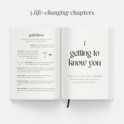 The Growth Guided Journal - Like Therapy in a Journal for Self-Discovery, Healing, Self-Love and Personal Growth - Daily Journal Prompts for Self-Care - Wellness Gift for Men and Women