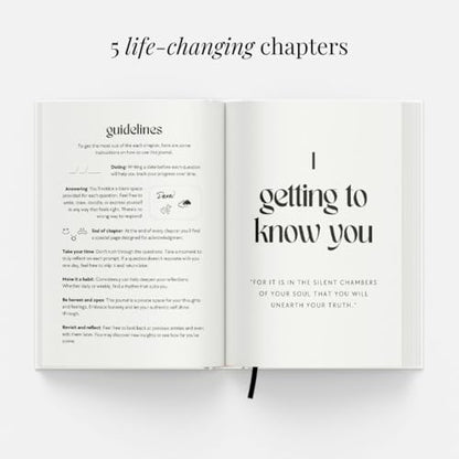 The Growth Guided Journal - Like Therapy in a Journal for Self-Discovery, Healing, Self-Love and Personal Growth - Daily Journal Prompts for Self-Care - Wellness Gift for Men and Women