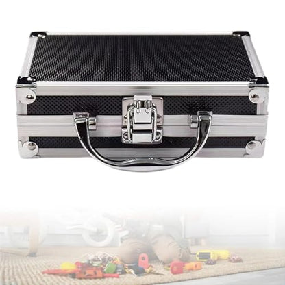 Aluminum Briefcase Aluminum Alloy Carrying Case, Metal Briefcase, Small Hard Container Tool Box Portable for Tools Traval Toys