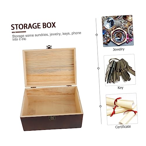 Homoyoyo Multifunctional Storage Bin Wooden Storage Organizer Desktop Wooden Organizer