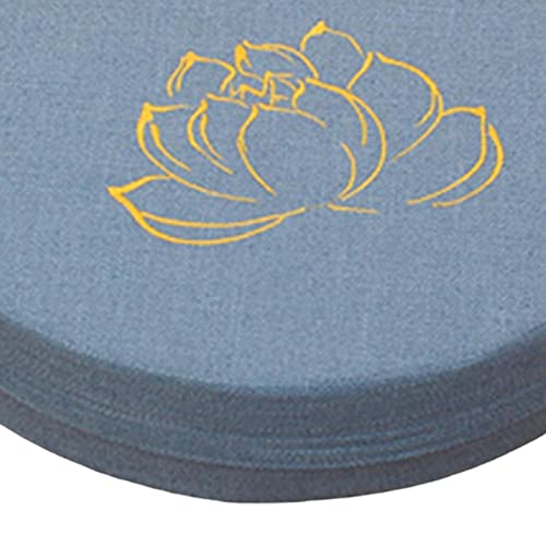 Meditation Cushion Washable 40cm Dia Traditional Tibetan Meditation Pillow Comfortable Floor Pillow for Outdoor Meditation, Blue 6cm